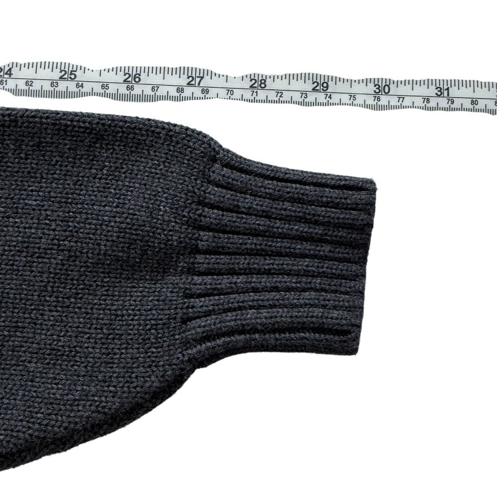 Vintage Lands End Mens Small Drifter Sweater Cotton Pullover 90s Charcoal Gray - Picture 13 of 14